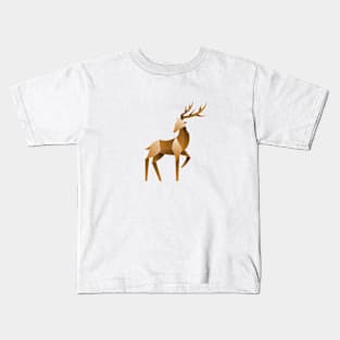 lowpoly geometric deer design Kids T-Shirt